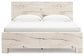 King Panel Bed with Mirrored Dresser