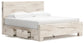 King Panel Bed with Mirrored Dresser