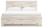 King Panel Bed with Mirrored Dresser