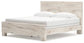 King Panel Bed with Mirrored Dresser