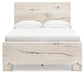 Full Panel Bed with Mirrored Dresser