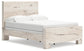 Full Panel Bed with Mirrored Dresser