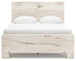 Queen Panel Bed with Mirrored Dresser