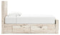 Twin Panel Bed with Mirrored Dresser