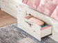 Twin Panel Bed with Mirrored Dresser