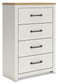 Linnocreek Full Panel Bed with Mirrored Dresser, Chest and Nightstand