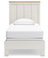 Linnocreek Twin Panel Bed with Mirrored Dresser