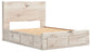 Queen Panel Storage Bed with Mirrored Dresser
