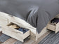 Queen Panel Storage Bed with Mirrored Dresser