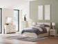 Queen Panel Storage Bed with Mirrored Dresser