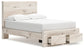 Full Panel Storage Bed with Mirrored Dresser and Nightstand