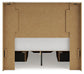 Full Panel Storage Bed with Mirrored Dresser and Nightstand