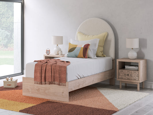 Arloster Twin Upholstered Panel Bed