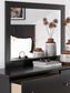 Twin Panel Bed with Mirrored Dresser and Nightstand