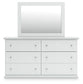 Bostwick Shoals Queen Panel Bed with Mirrored Dresser and Nightstand
