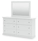 Bostwick Shoals Queen Panel Bed with Mirrored Dresser and Nightstand