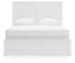 Bostwick Shoals Queen Panel Bed with Mirrored Dresser and Nightstand