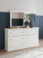 Bostwick Shoals Queen Panel Bed with Mirrored Dresser and Nightstand