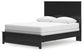 Queen Panel Bed with Mirrored Dresser and Nightstand