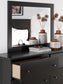 Twin Panel Bed with Mirrored Dresser, Chest and Nightstand