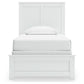 Bostwick Shoals Twin Panel Bed with Mirrored Dresser and Nightstand