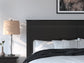King Panel Bed with Mirrored Dresser and Chest