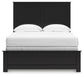 Full Panel Bed with Mirrored Dresser