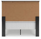 Full Panel Bed with Mirrored Dresser
