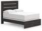 Hollivern Full Panel Bed with Mirrored Dresser and Chest