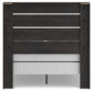 Hollivern Full Panel Bed with Mirrored Dresser and Chest