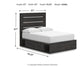 Hollivern Full Panel Bed with Storage with Mirrored Dresser and Chest