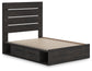 Hollivern Full Panel Bed with Storage with Mirrored Dresser, Chest and Nightstand