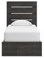 Hollivern Twin Panel Bed with Storage with Mirrored Dresser and Chest