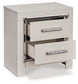 Zyniden Queen Upholstered Panel Headboard with Mirrored Dresser and Nightstand