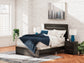 Hollivern Queen Panel Bed with Mirrored Dresser, Chest and Nightstand