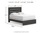 Hollivern Queen Panel Bed with Mirrored Dresser and Chest