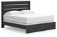 Hollivern King Panel Bed with Mirrored Dresser