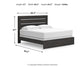 Hollivern King Panel Bed with Mirrored Dresser