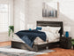 Hollivern King Panel Bed with Mirrored Dresser