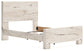 Full Panel Bed with Mirrored Dresser and Chest
