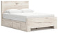 Queen Panel Bed with Mirrored Dresser