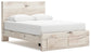 Queen Panel Storage Bed with Mirrored Dresser, Chest and Nightstand