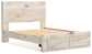 Queen Panel Storage Bed with Mirrored Dresser, Chest and Nightstand
