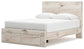 Queen Panel Storage Bed with Mirrored Dresser, Chest and Nightstand