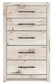 King Panel Storage Bed with Mirrored Dresser and Chest