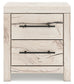 King Panel Bed with Mirrored Dresser, Chest and Nightstand