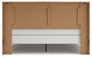 King Panel Bed with Mirrored Dresser, Chest and Nightstand