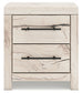 King Panel Headboard with Mirrored Dresser and Nightstand