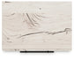 King Panel Headboard with Mirrored Dresser and Nightstand
