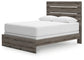 Graystorm Queen Panel Bed with Mirrored Dresser and Chest